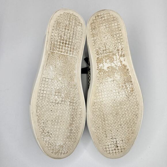 Steve Madden Black/White Glammar Snakeskin Slip On Platform Sneakers Size 6M - Picture 5 of 12